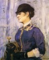 Mujer joven con sombrero redondo Eduard Manet